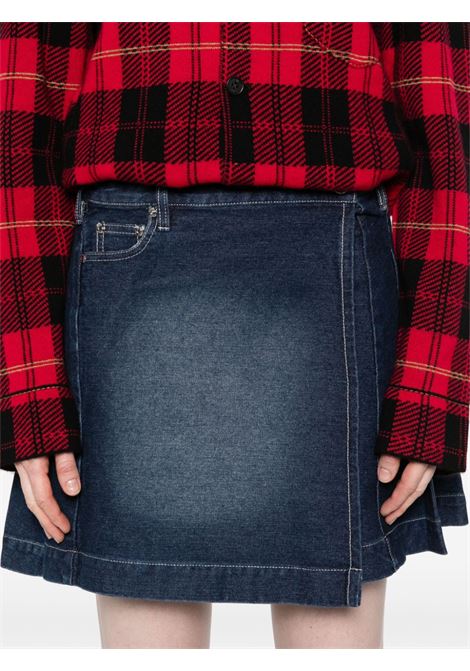 fade plated skirt woman blue in cotton HOUSE OF SUNNY | VOL2442BLUE RINSED